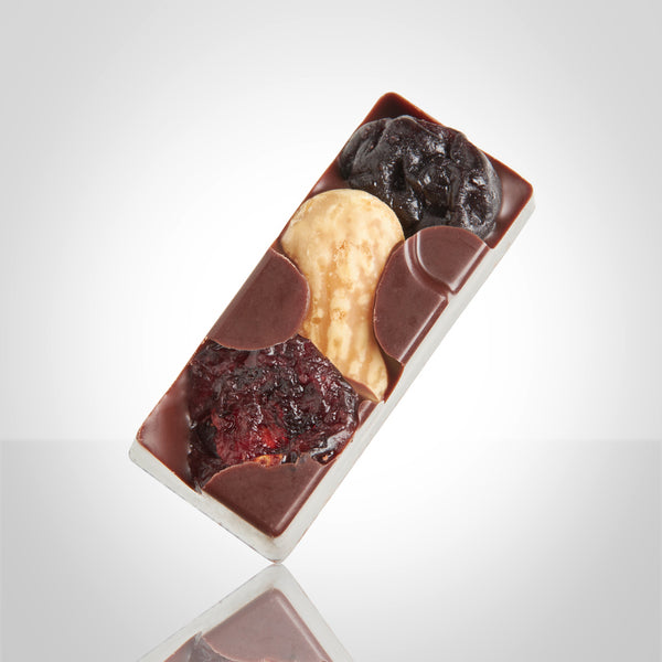 Bonbon mendiant canneberge-amande-myrtille de l'Instant Cacao