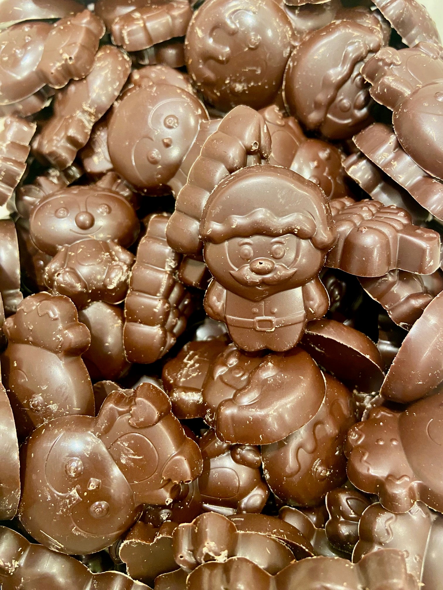 Fritures de Noël en chocolat au lait