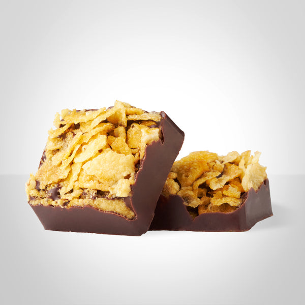 Bonbon mendiant chocolat et flocons de maïs de l'Instant Cacao